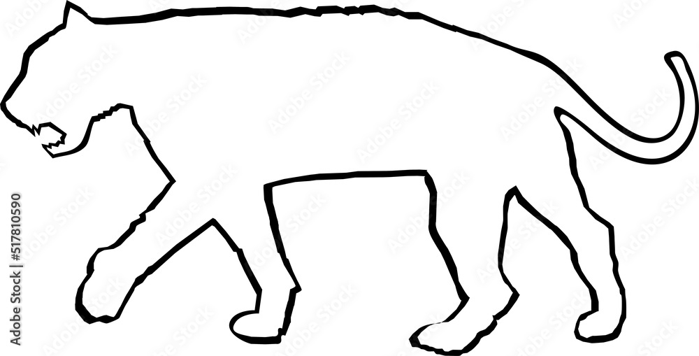 Fototapeta premium tiger outline