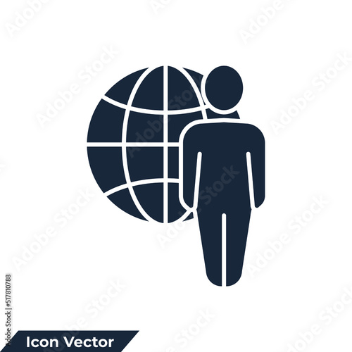 outsource icon logo vector illustration. Outsourcing symbol template for graphic and web design collection