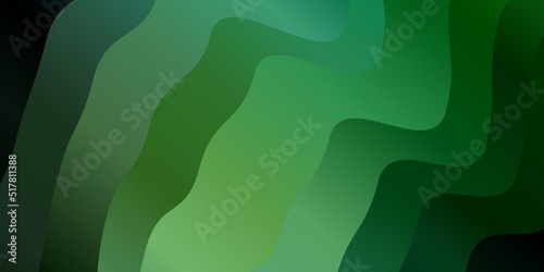Light Blue, Green vector background with curves. © Guskova
