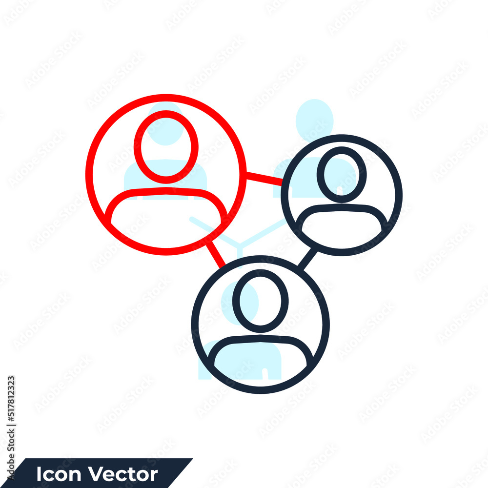 connection icon logo vector illustration.people symbol template for graphic and web design collection
