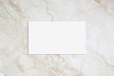 Business Card Mockup on Elegant Marble Background with Path