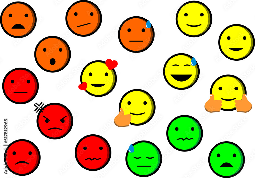 a collection of various expression emoticons a collection of various expression emoticons