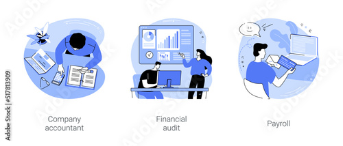 Company accountancy isolated cartoon vector illustrations se