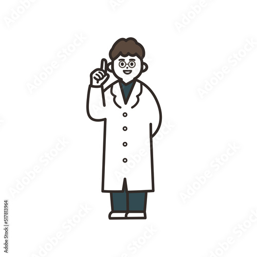 アドバイスする男性の医者