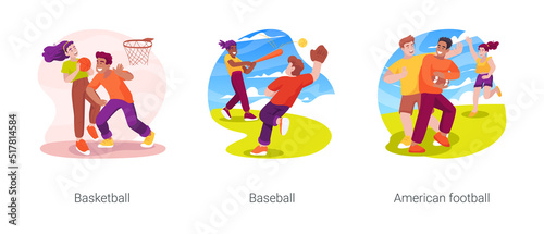 Common sport facilities isolated cartoon vector illustration set © Visual Generation