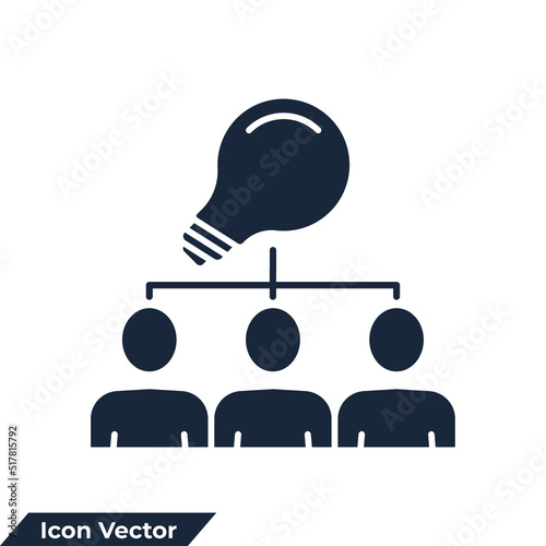 Teamwork icon logo vector illustration. collaboration symbol template for graphic and web design collection