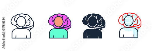 personality improvement icon logo vector illustration. ability symbol template for graphic and web design collection