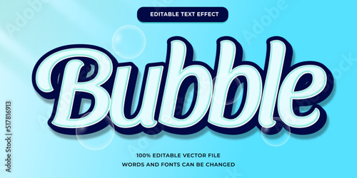 Bubble text effect editable