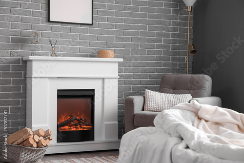 Interior of modern bedroom ...