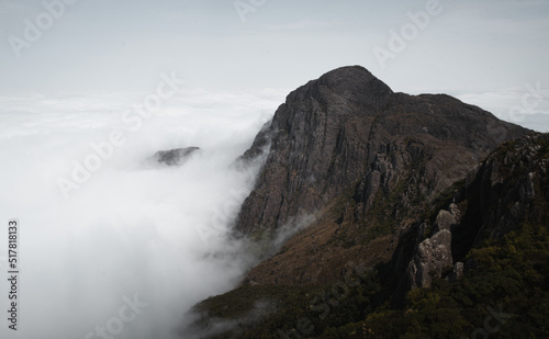 Mountain with clouds fog in Marins