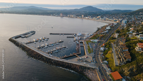 Vista aérea del Puerto de Piriápolis, Uruguay