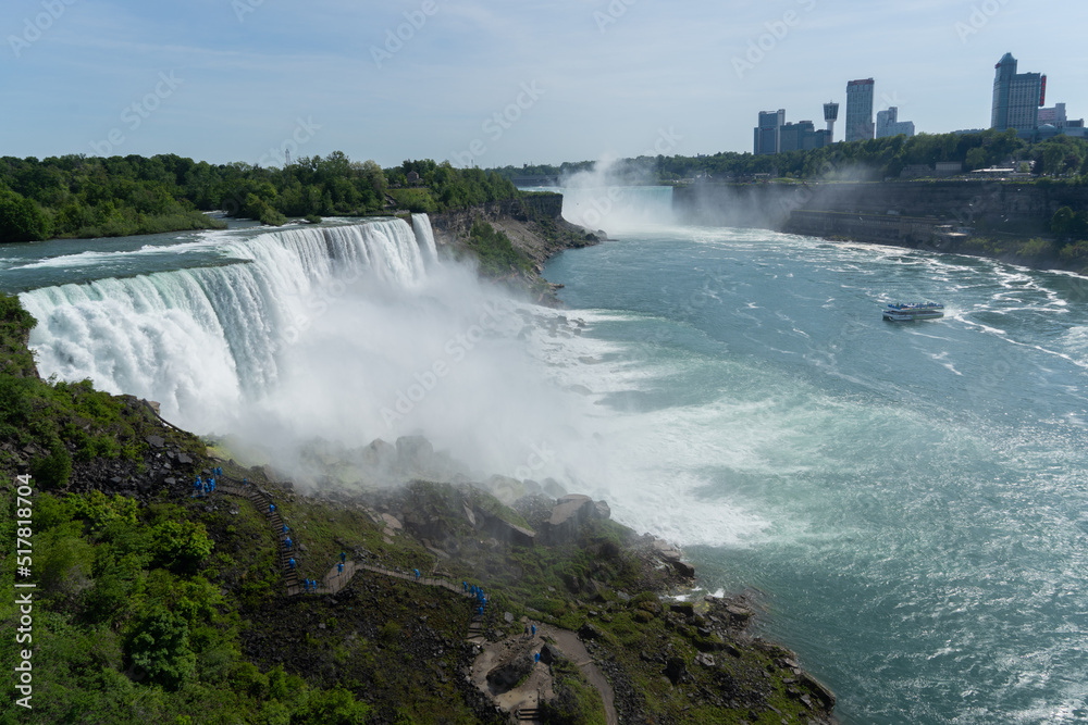 Niagara falls between United States of America and Canada.