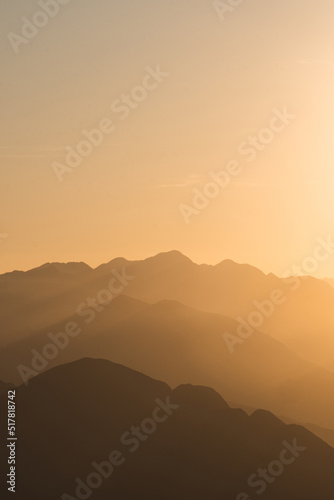 sunrise over the mountains marins in mantiqueira mountains