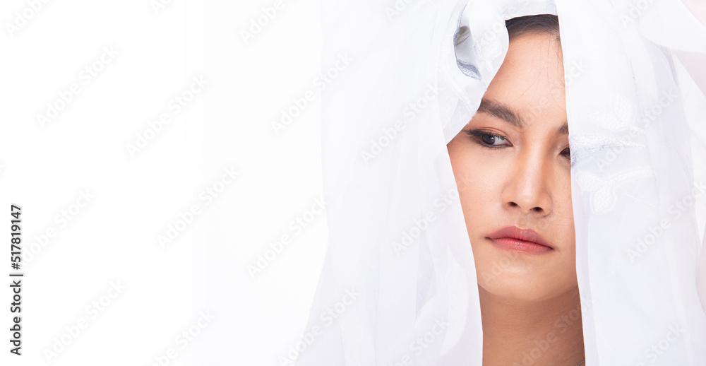 Half body Face of Asian Arab Indian tanned skin woman shows beautiful smile happy eyes lips Half body Face of Asian Arab Indian tanned skin woman shows beautiful smile happy eyes lips