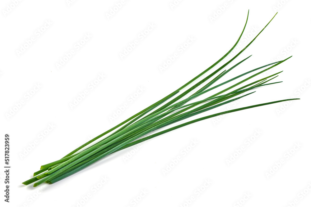 Fresh green onions or scallions, close-up, isolated on white background. Fresh green onions or scallions, close-up, isolated on white background.