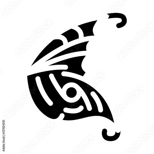 elf wing glyph icon vector. elf wing sign. isolated symbol illustration