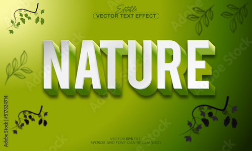 green nature text effect
