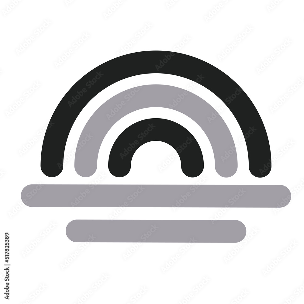 Rainbow Sign with Two Tone Icon Rainbow Sign with Two Tone Icon