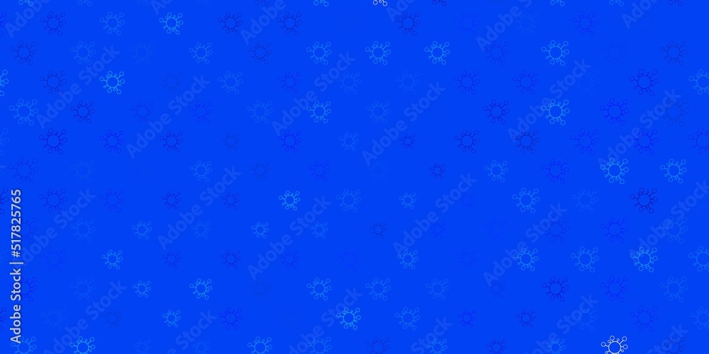Dark blue vector template with flu signs.