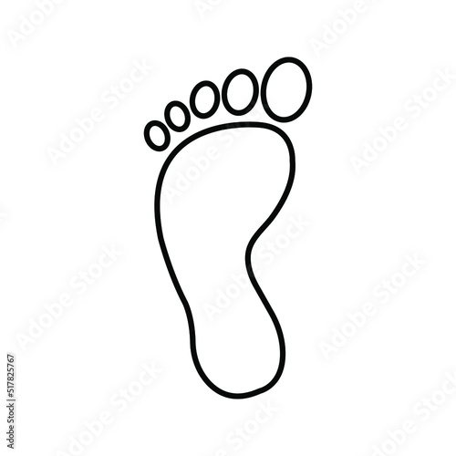 human footprints vector stock color editable