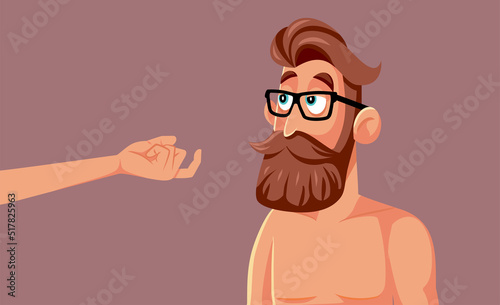 Woman Flirting with Man Ready to Make Love Vector Cartoon. Girlfriend luring his boyfriend into physical relationship on date night

