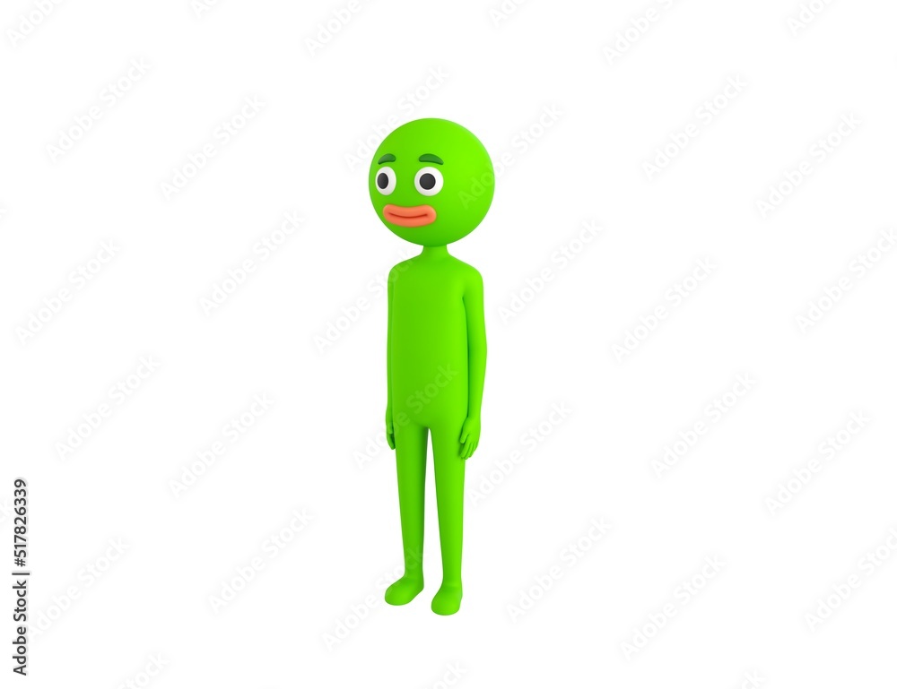 Green Man character standing in 3d rendering. Green Man character standing in 3d rendering.