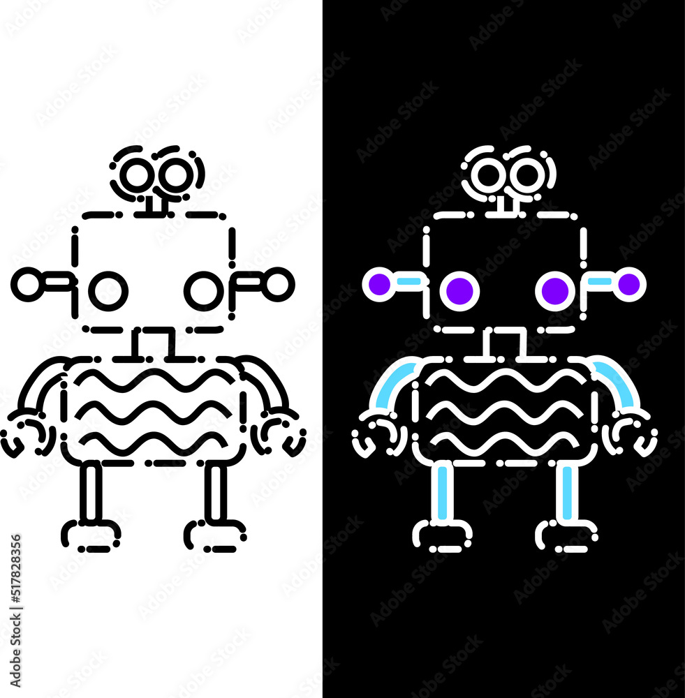 icon small robot toy for children icon small robot toy for children
