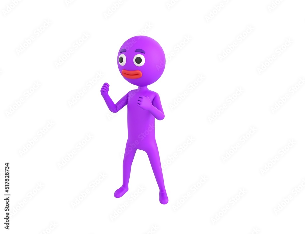 Purple Man character fighting in 3d rendering. Purple Man character fighting in 3d rendering.