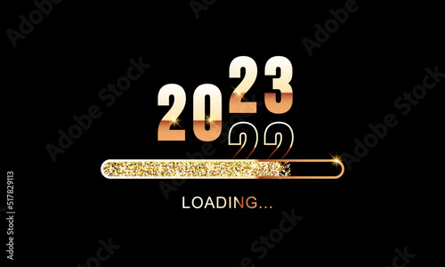 2023 Happy New Year Background Design. Greeting Card, Banner, Poster. Vector Illustration.