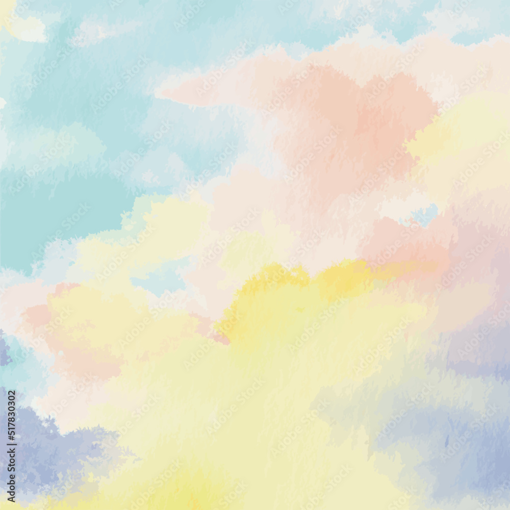 abstract watercolor background,pastel colorful painting ,Vanilla sky in evening 