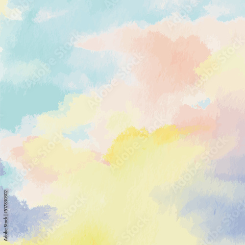 abstract watercolor background,pastel colorful painting ,Vanilla sky in evening 