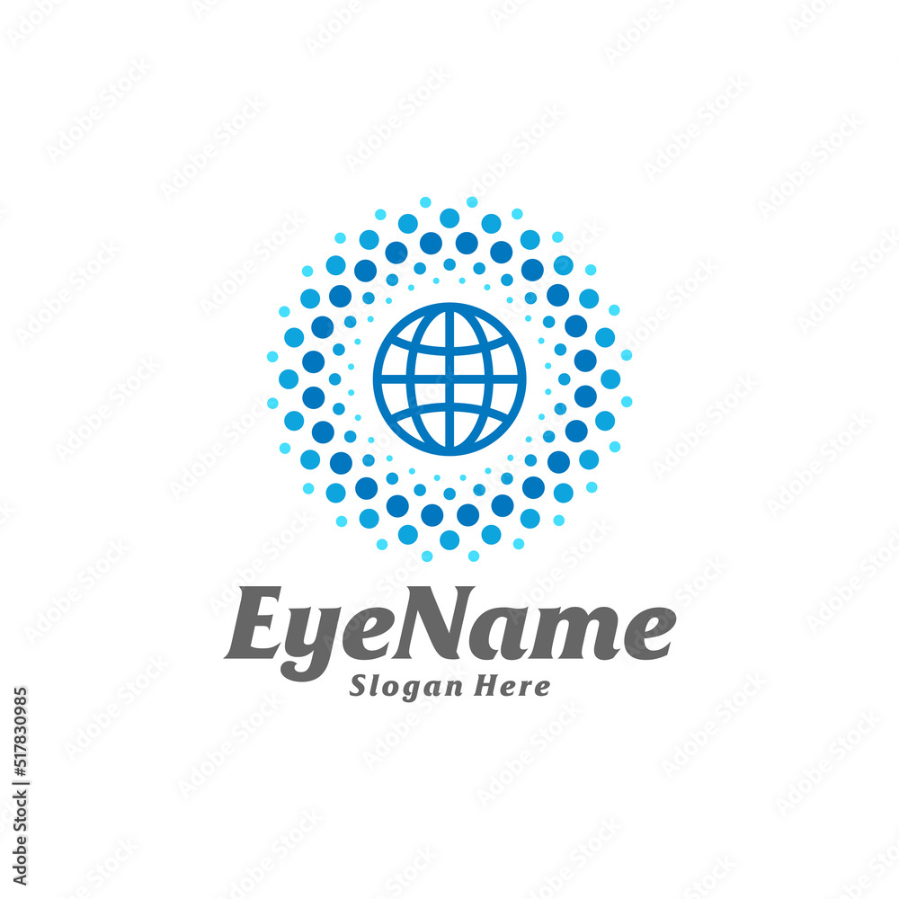 World Eye Logo Design Template. Eye World logo concept vector. Creative Icon Symbol World Eye Logo Design Template. Eye World logo concept vector. Creative Icon Symbol