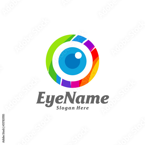 Free Download Color Eye Logo Design Template. Eye Color logo concept vector. Creative Icon Symbol - GFXLoad