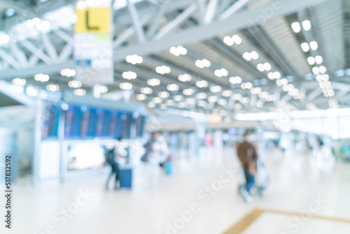 abstract blur airport terminal for background