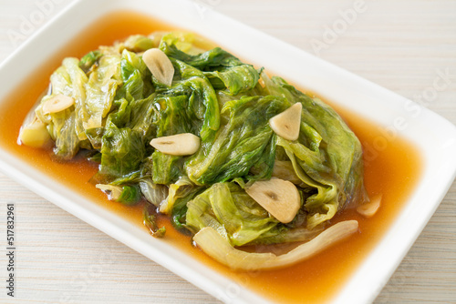 Stir fried Iceberg lettuce with Oyster sauce