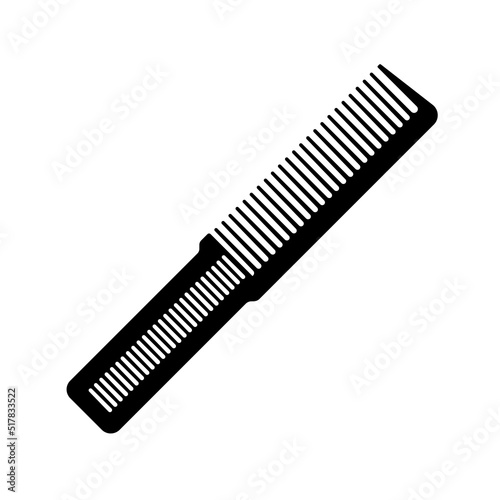 Comb Black and White Icon Design Element on Isolated White Background