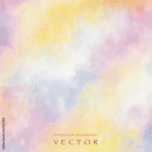 Vector of abstract watercolor background with watercolor splashes,vanilla sky 