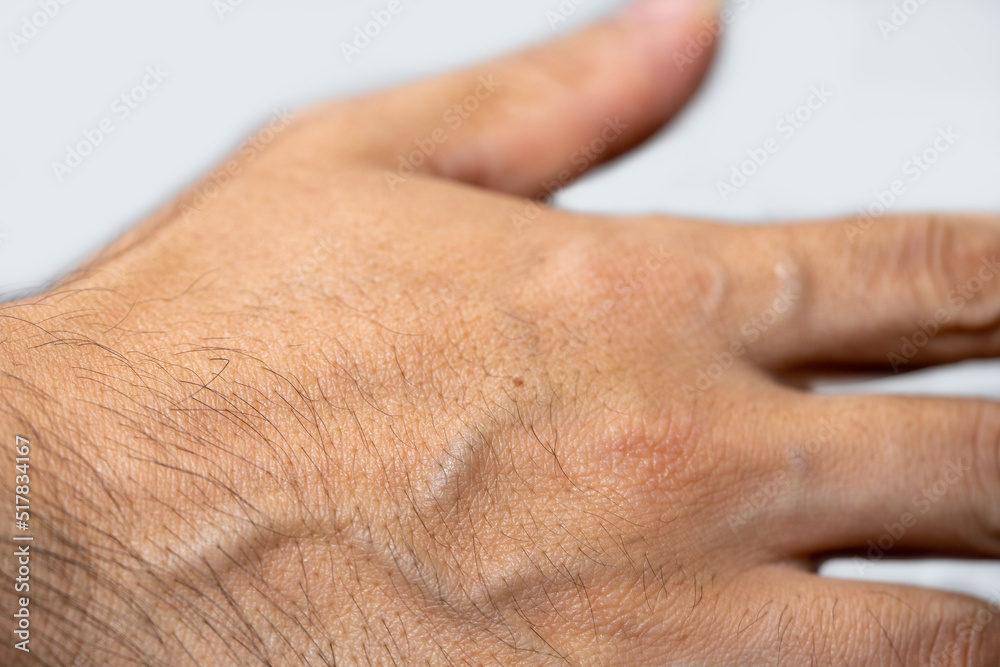 Fototapeta premium 毛深い男性の手