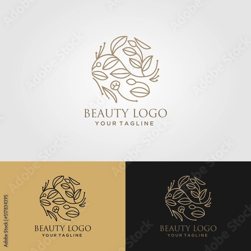 Desain vektor ikon ikon bunga daun abstrak. Universal simbol premium kreatif. Tanda vektor butik mode anggun.