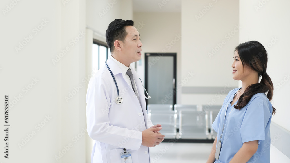 Medical doctors professional team with clinic background for healthcare, nursing care teamwork, hospital ER surgical service and patient trust concept. Medical doctors professional team with clinic background for healthcare, nursing care teamwork, hospital ER surgical service and patient trust concept.