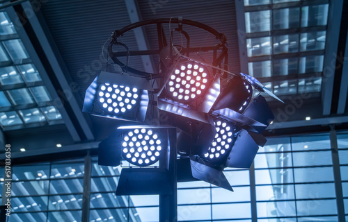 spotlights on a theatre stage