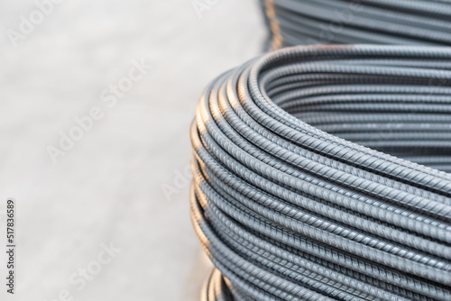 Iron wire or steel bar use for reinforce concrete work in construction site