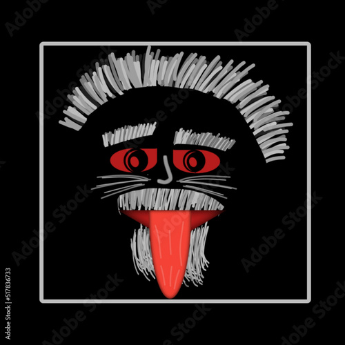 devil face mask illustration
