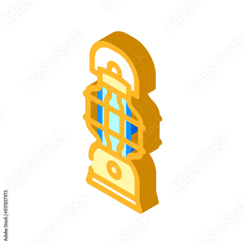 paraffin lamp isometric icon vector. paraffin lamp sign. isolated symbol illustration