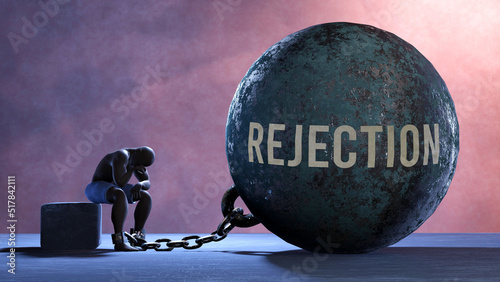 Photography Rejection that limits life and make suffer, imprisoning in painful condition