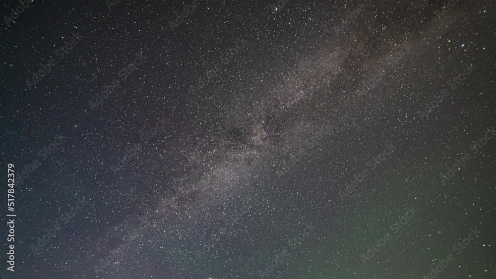 Milky Way and Stars Moving Across the Night Sky, Time Lapse Stock Video ...