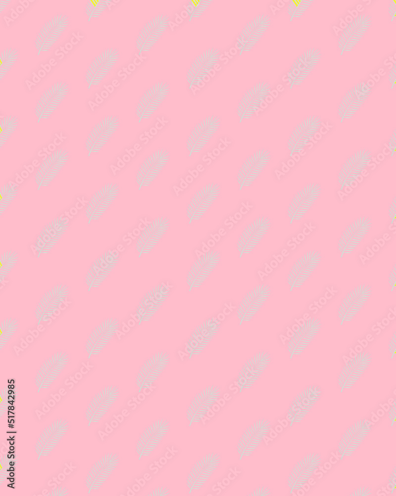 Jungle exotic palm leaves. Seamless pattern. Tropical white Leaf on a pink background.	
