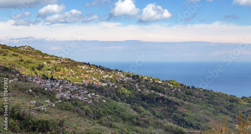 View of Zagora village on the Pelion peninsula, Thessaly, Greece.