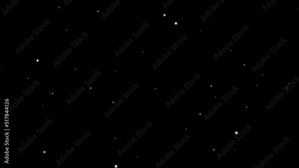 Abstract loop blurred glow  particle dust flowing on black background. Seamless looped 3d animation dust and fiery blue glowing particles flying for screen overlay your cinematic footage. 