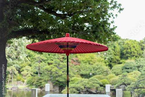 日本庭園 野立て傘